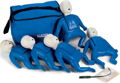 CPR Prompt 5-Pack Infant Training Manikin - Blue